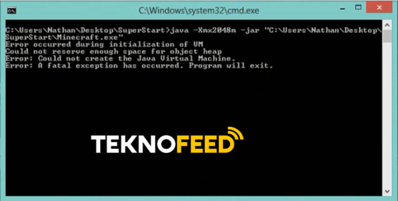 Error Occurred During İnitialization Of Vm