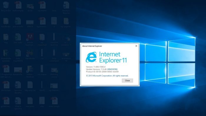 Windows 10 Internet Explorer