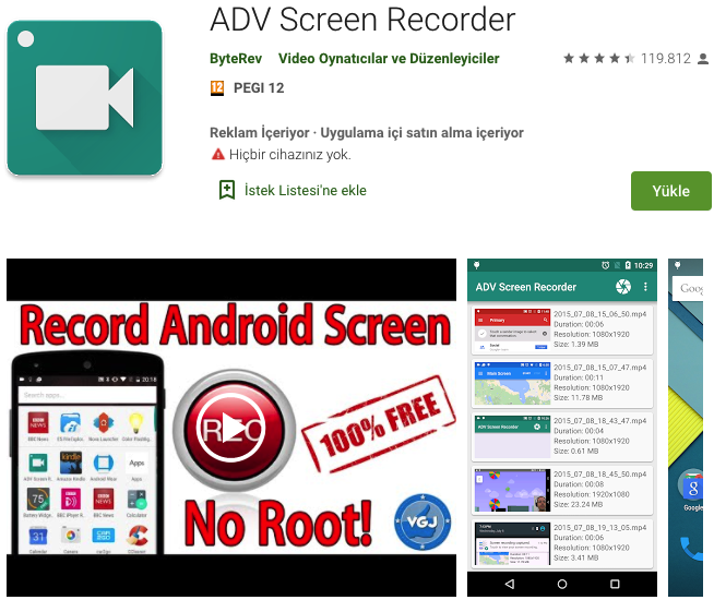 ADV Screen Recorder - Ekran Kayıt Uygulaması