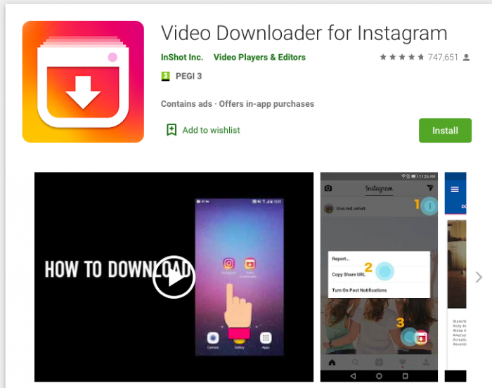 Android Video Downloader for Instagram