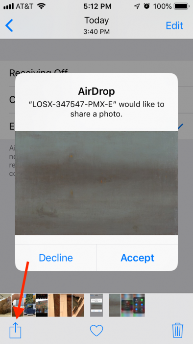 iOS AirDrop Paylaşım Yapma