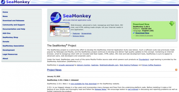 Seamonkey Web Tarayıcısı